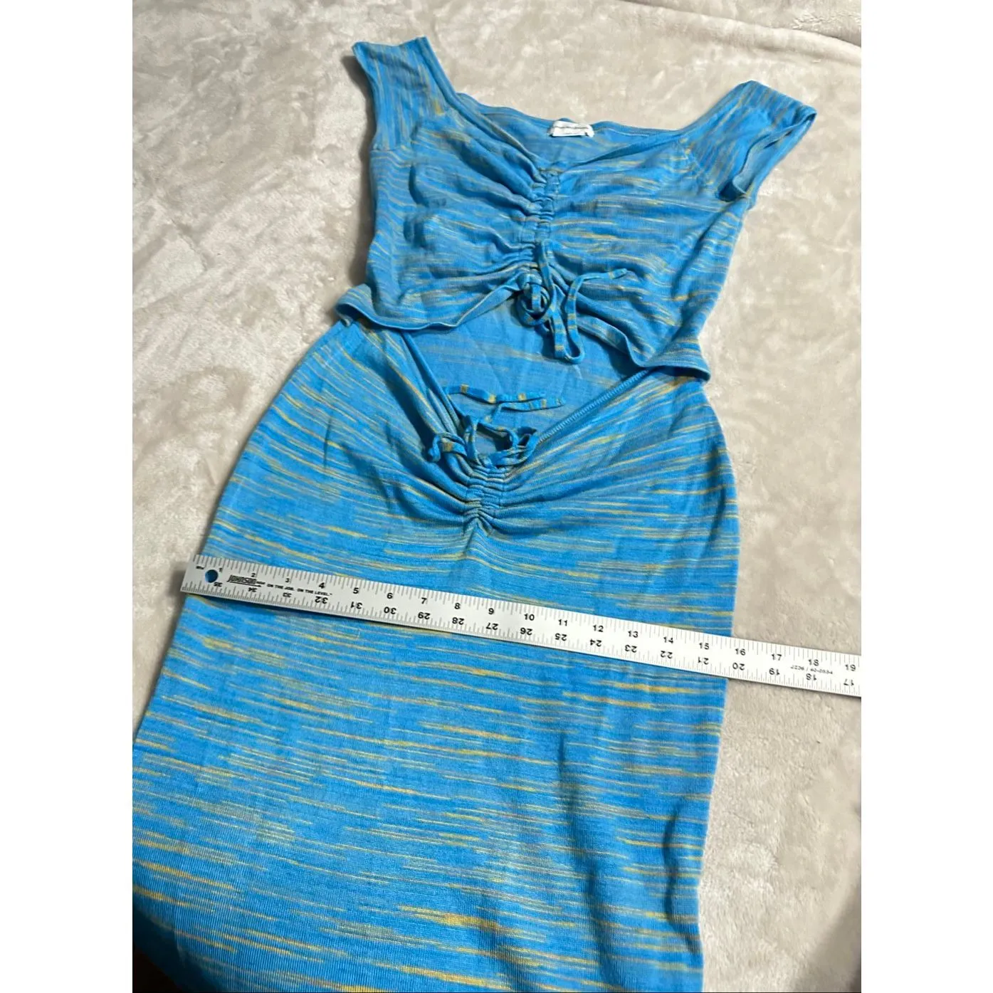 Lovers + Friends Dresden Off-Shoulder Midi Dress in Blue Women's Large - Image 12