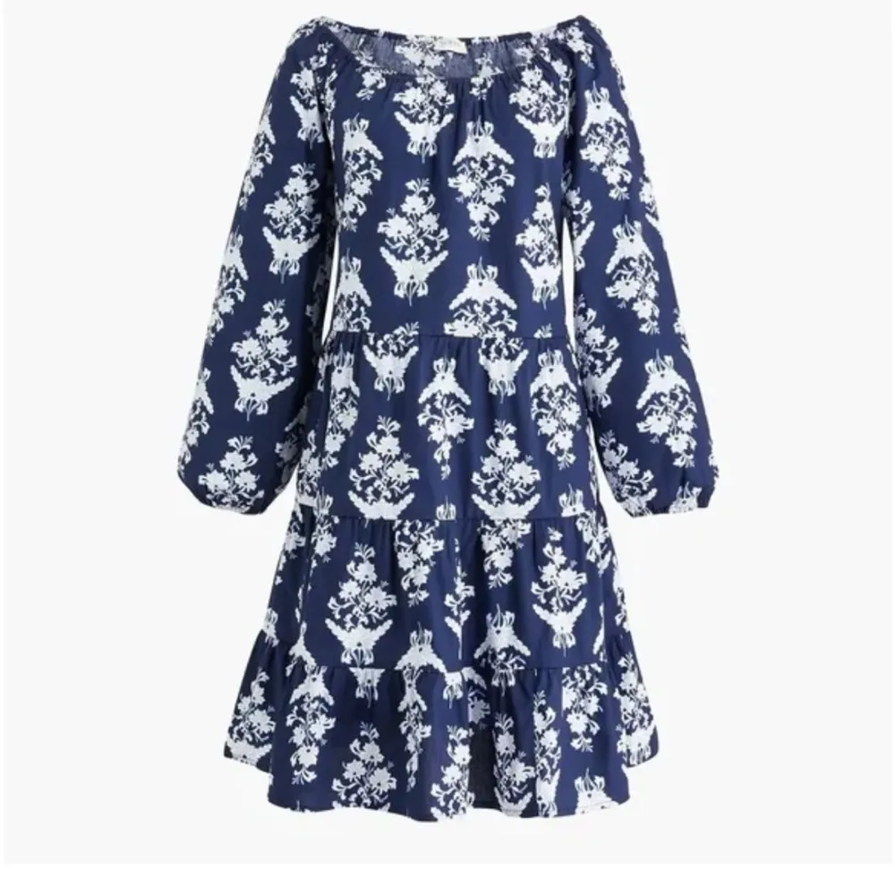 J Crew Floral Cotton Poplin Raglan Tiered Dress Size XXS - Image 7
