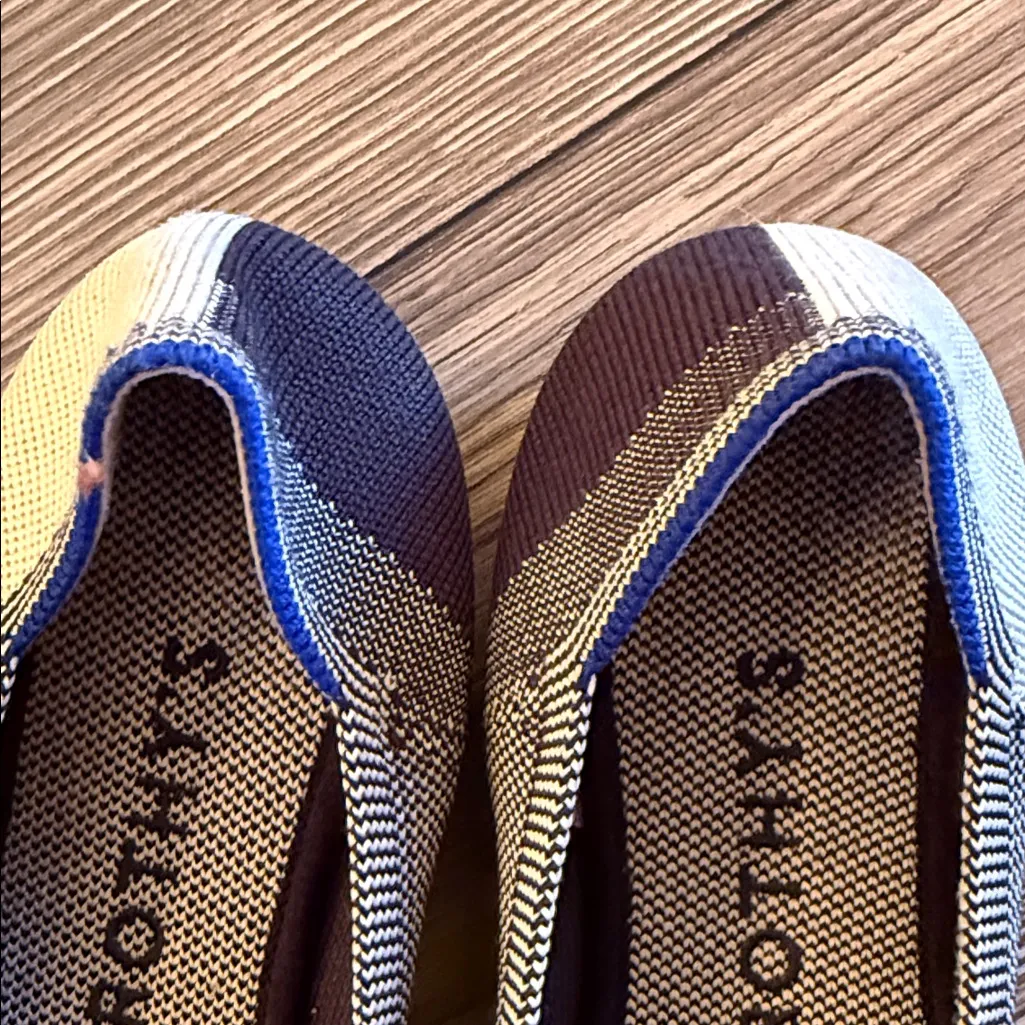 Rothy's retired Women's Black and Cream checkered plaid Patterned Flats - Image 6