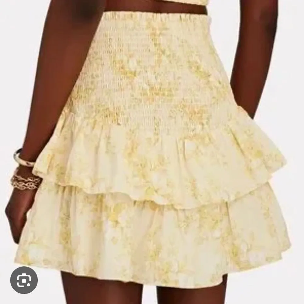 Intermix Mariah Ruffled Floral Voile Mini Skirt In Multi- Size Medium - Image 14