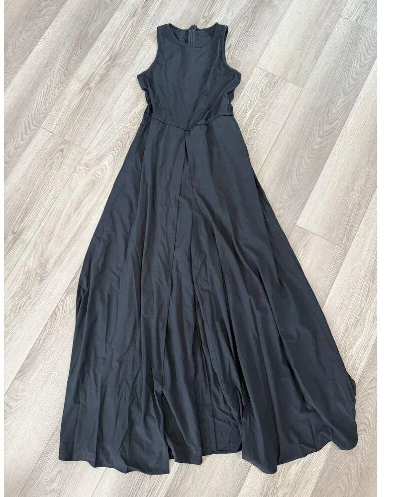 Halara Breezeful Zipper Sleeveless Pocket Contrast Quick Dry Jumpsuit Black M - Image 2