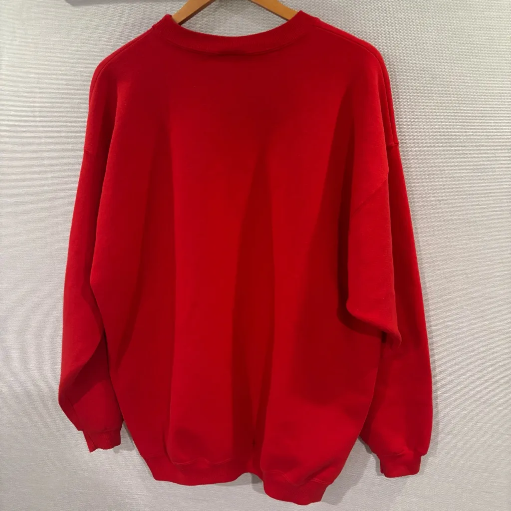 Vintage 1994 Crewneck Sweatshirt Wisconsin Badgers‎ Rosebowl XL Made in USA Red - Image 2