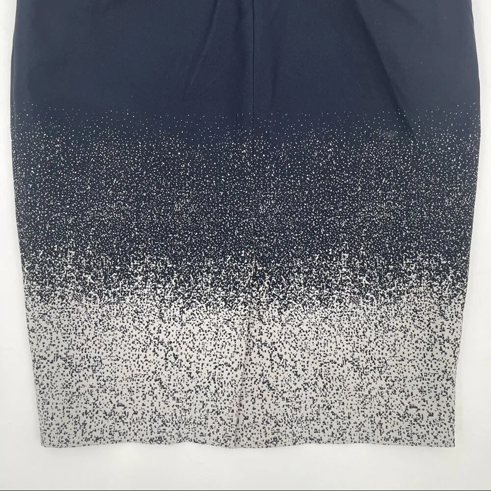 IRIS SETLAKWE Knit Pencil Skirt Wearable Art Canadian Luxury Designer Size 6 Blue - Image 8