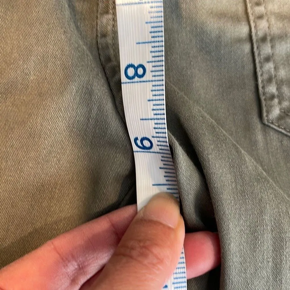 J. Crew Women's Trade Mark Toothpick Skinny Military Cargo Pants Gray Green Size Size 30 - Image 8