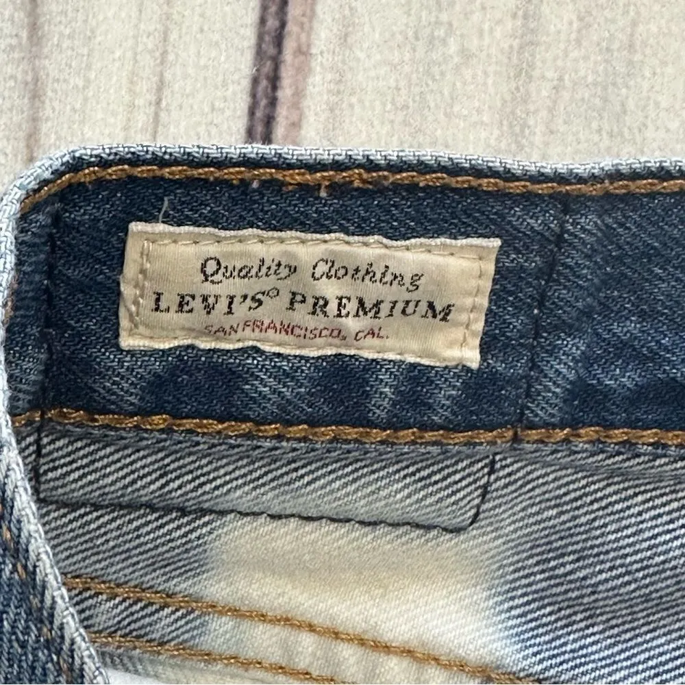 Levi Strauss Tie Dye Denim Skirt Womens Size 26 Raw Hem Levi’s - Image 6