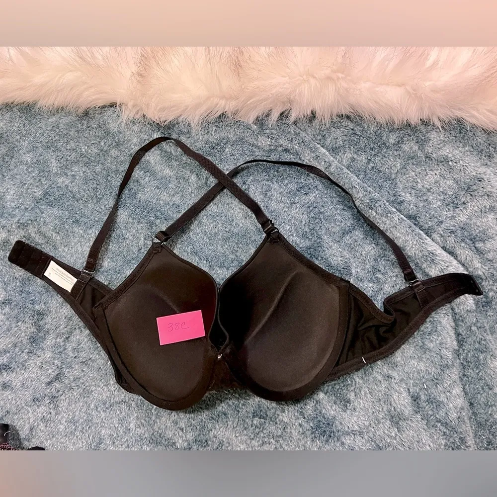 Maidenform Bra Black soft smooth padded removable pads adjustable 38C - Image 2