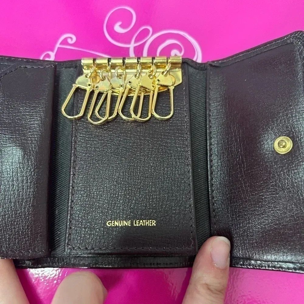 Vintage leather unbranded‎ 6 ring key holder - Image 2