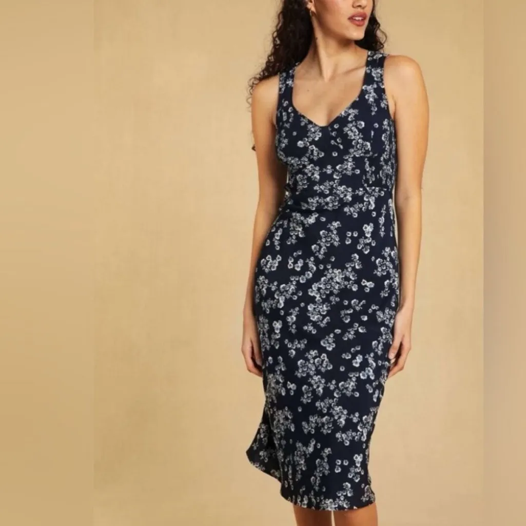 ROUJE Paolina Dress in Verveine Marine Size 40 US 8 Blue - Image 2