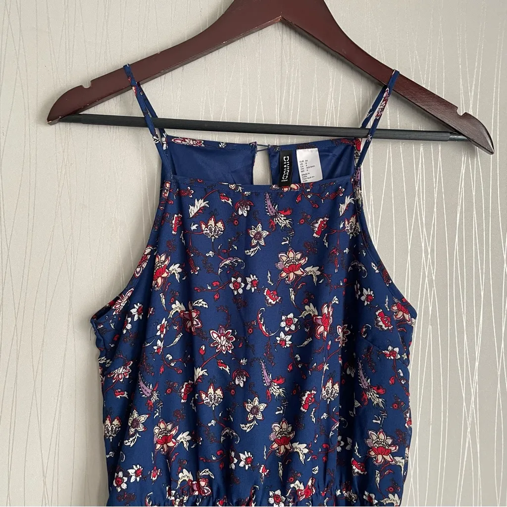 DIVIDED by H&M Floral Print Maxi Halter Dress Size 6 - Image 4