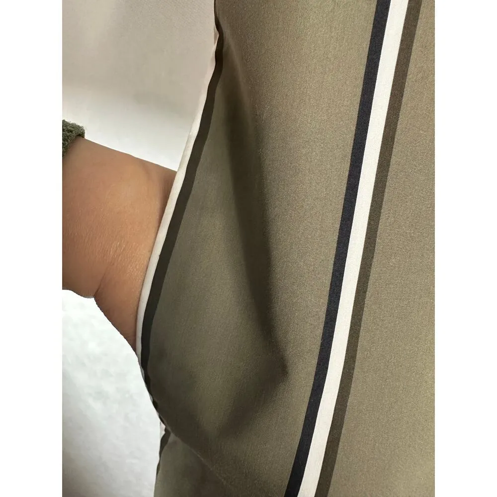 Sara Roka Draetra Striped Poplin Midi Dress Striped Multi Size US 10 IT 46 - Image 9