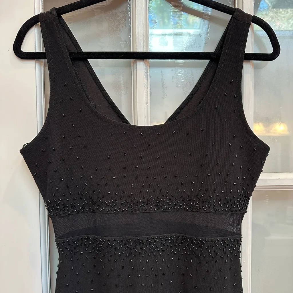 Vintage Adrianna Papell Evening Classic Timeless Beaded Mesh Formal Gown Size 6 - Image 2