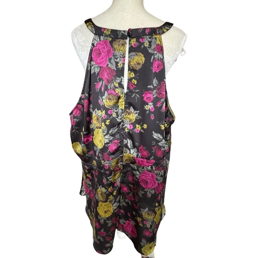 Torrid Georgette Goddess Neck Tank Top Floral Print Women’s Plus Size 5 Zip - Image 8