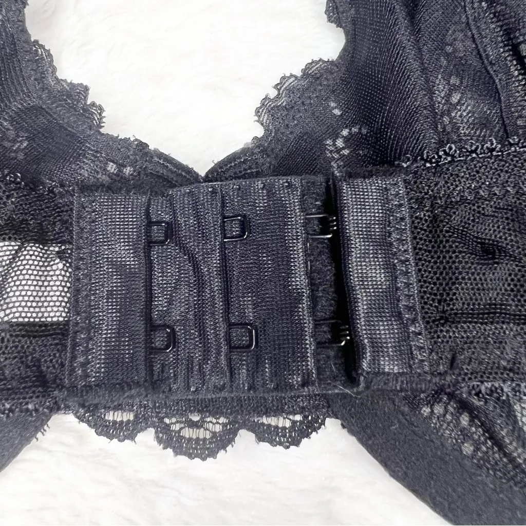 Apt. 9  Black Floral Lace Underwire Bra Size 38C - Image 7