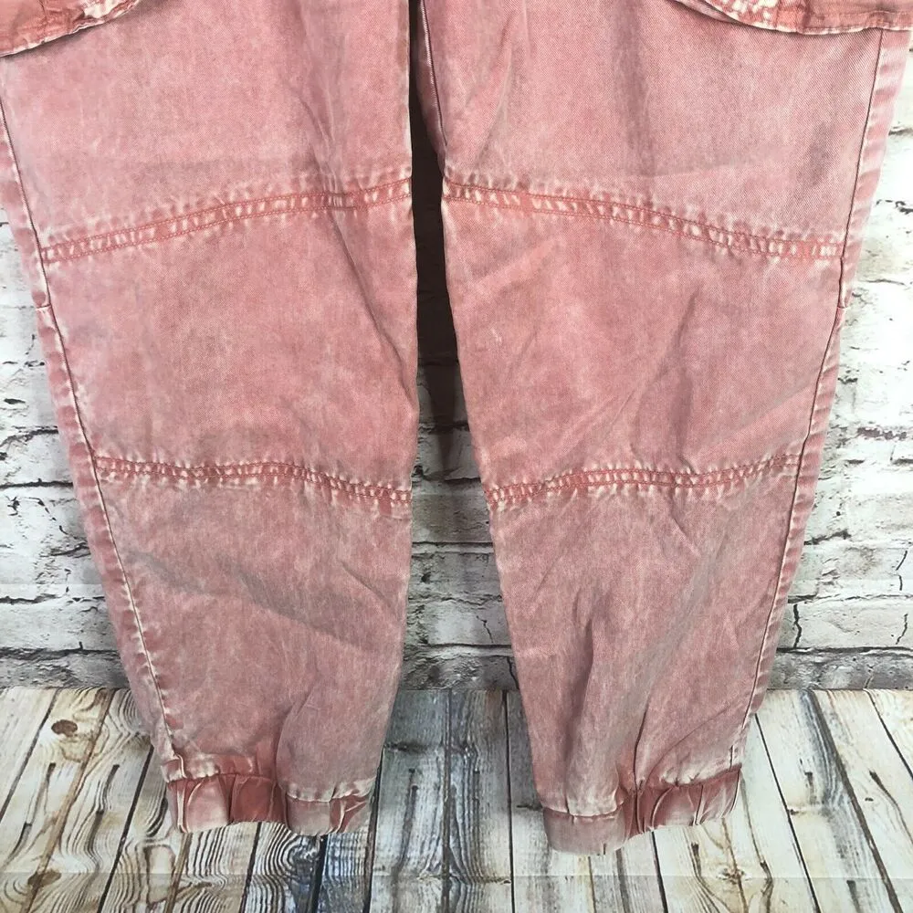 NEW Young Fabulous & Broke Clyde Stone Washed Drawstring Cargo Pant Womens Small - Image 5