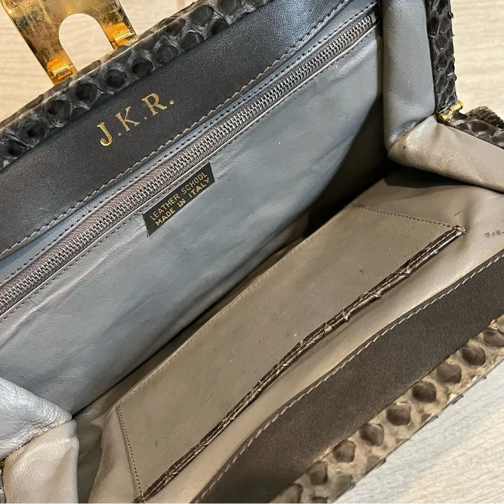Vintage Rare and unique,  Snakeskin Bag/Clutch - Image 11