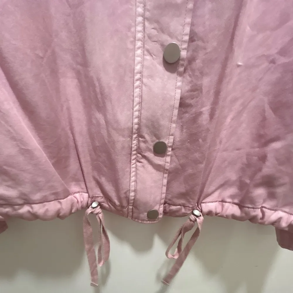 KUT FROM THE KLOTH Bri Drawstring Utility Pocket Shirt Jacket Rose Size L New - Image 5