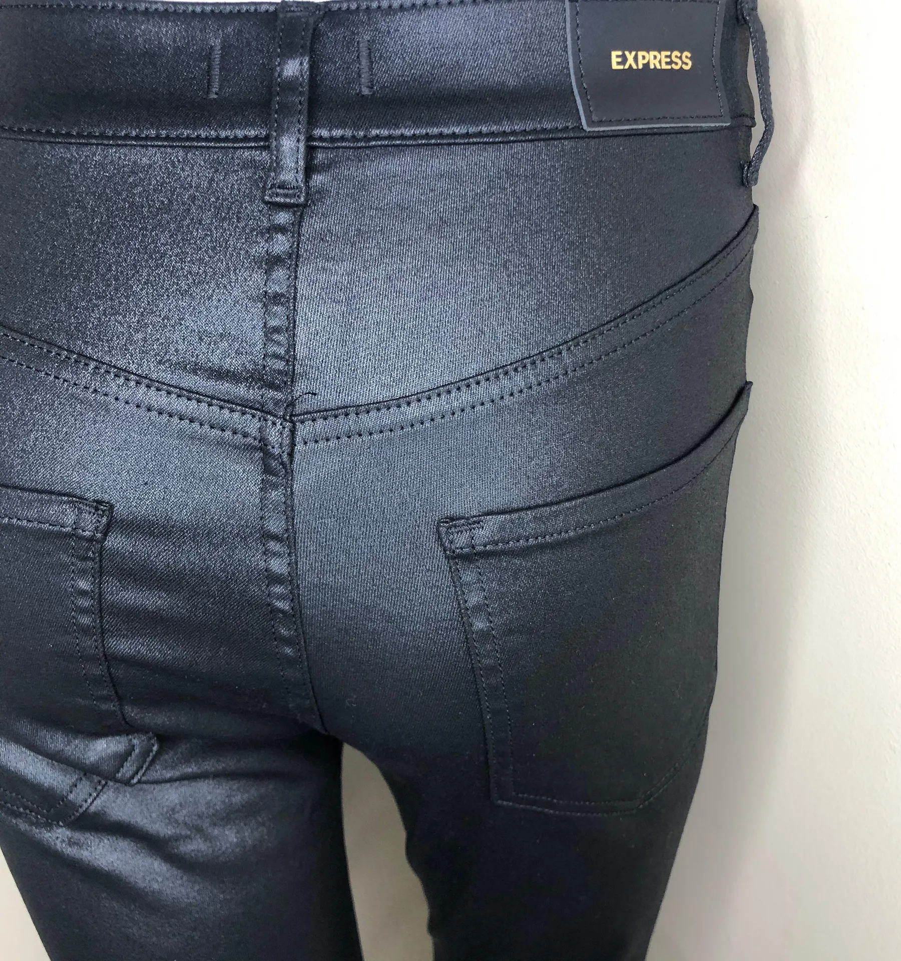 High Waisted Black Skinny Jeans - Image 9