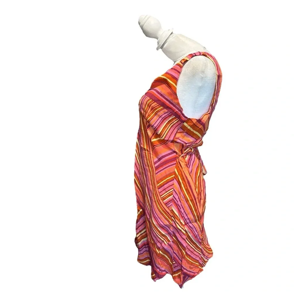 Wild Fable women's size small V-neck sleeveless orange midi dress - Image 2