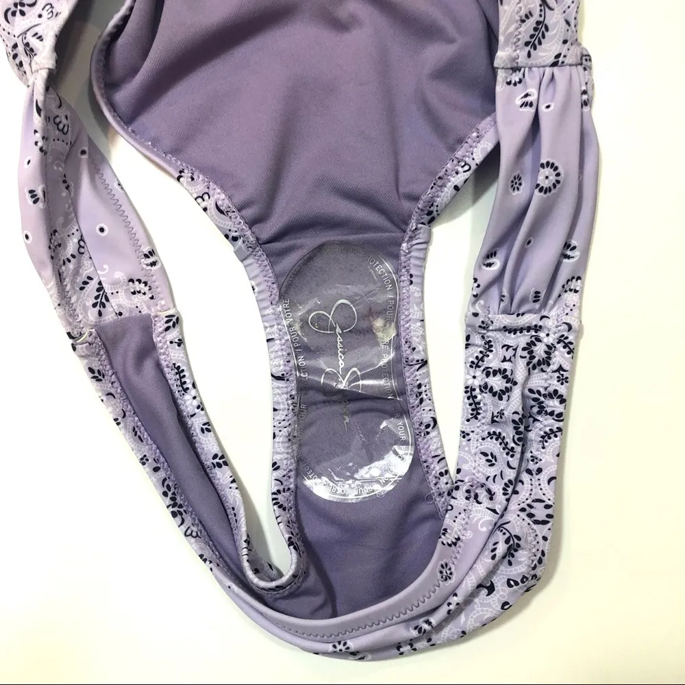 Jessica Simpson LAVENDER Side Shirred Swim Bottom - Image 4