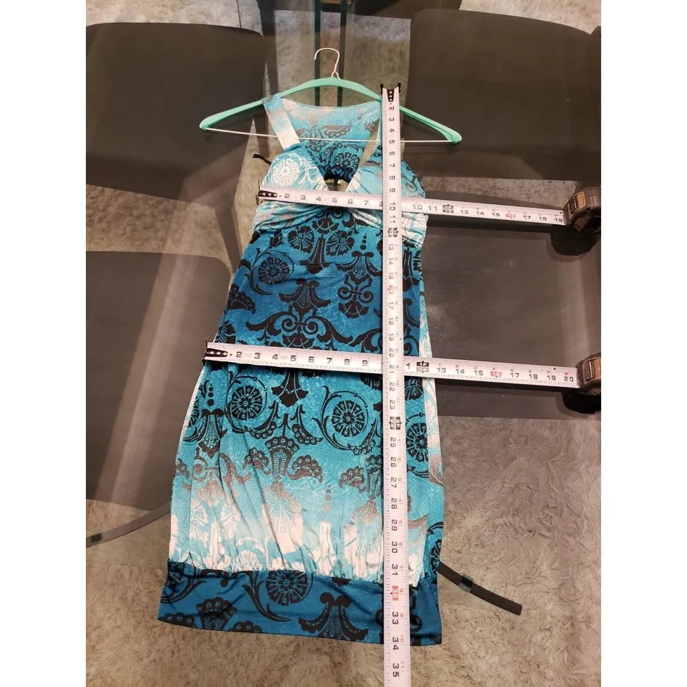 Joyce Leslie Geo Print V Neck Sleeveless Fit & Flare Knee Length Dress Small - Image 8