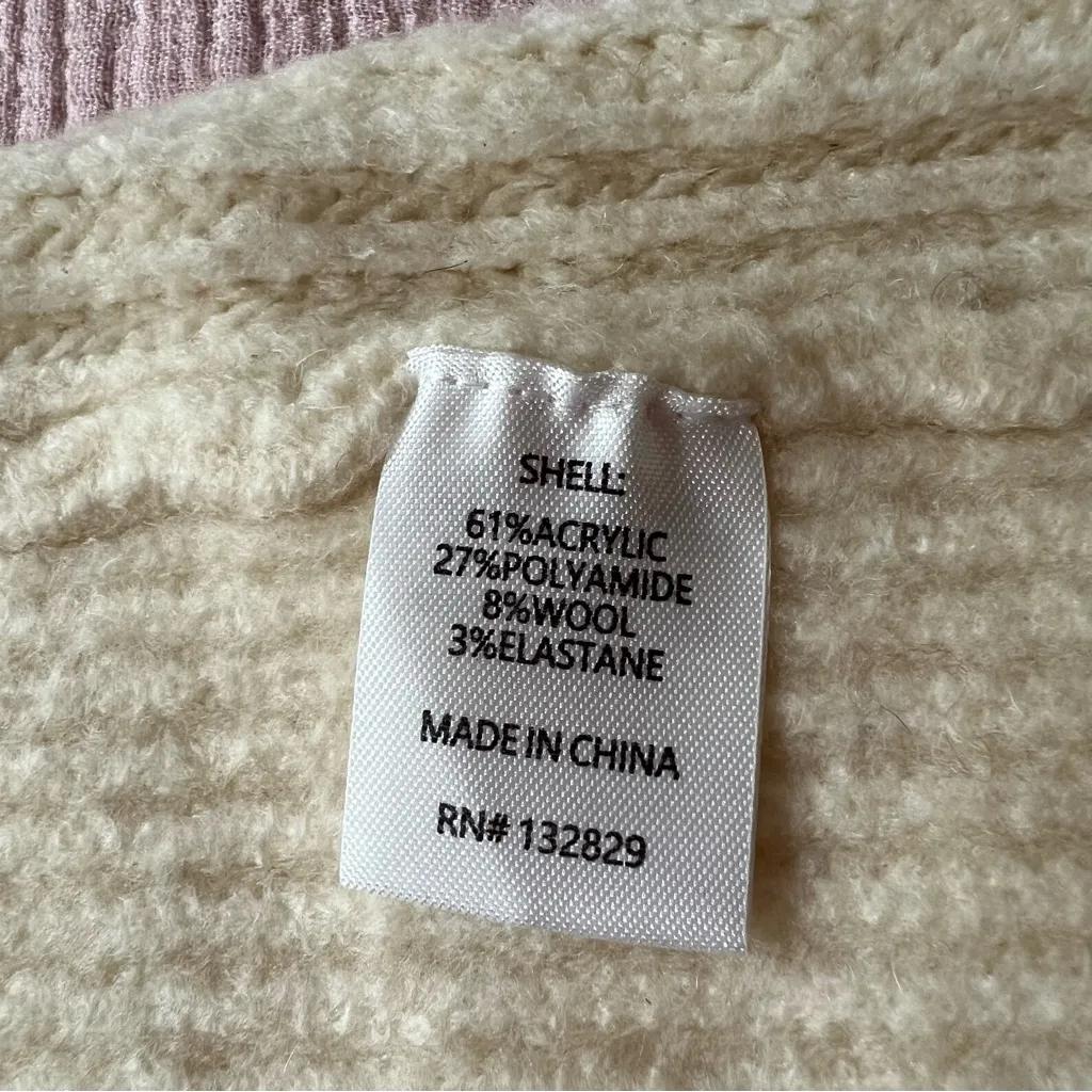 Women’s Tularosa Revolve Cream Cable Cozy Knit Sweater Dress sz Large Like New - Image 6