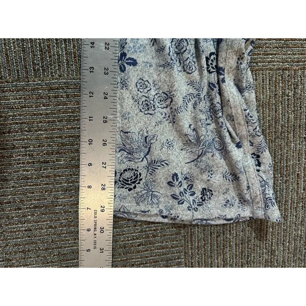 Lucky Brand Womens XXLarge 2PC Pajama Set Blue & Gray Floral Tank & Pants Soft - Image 8