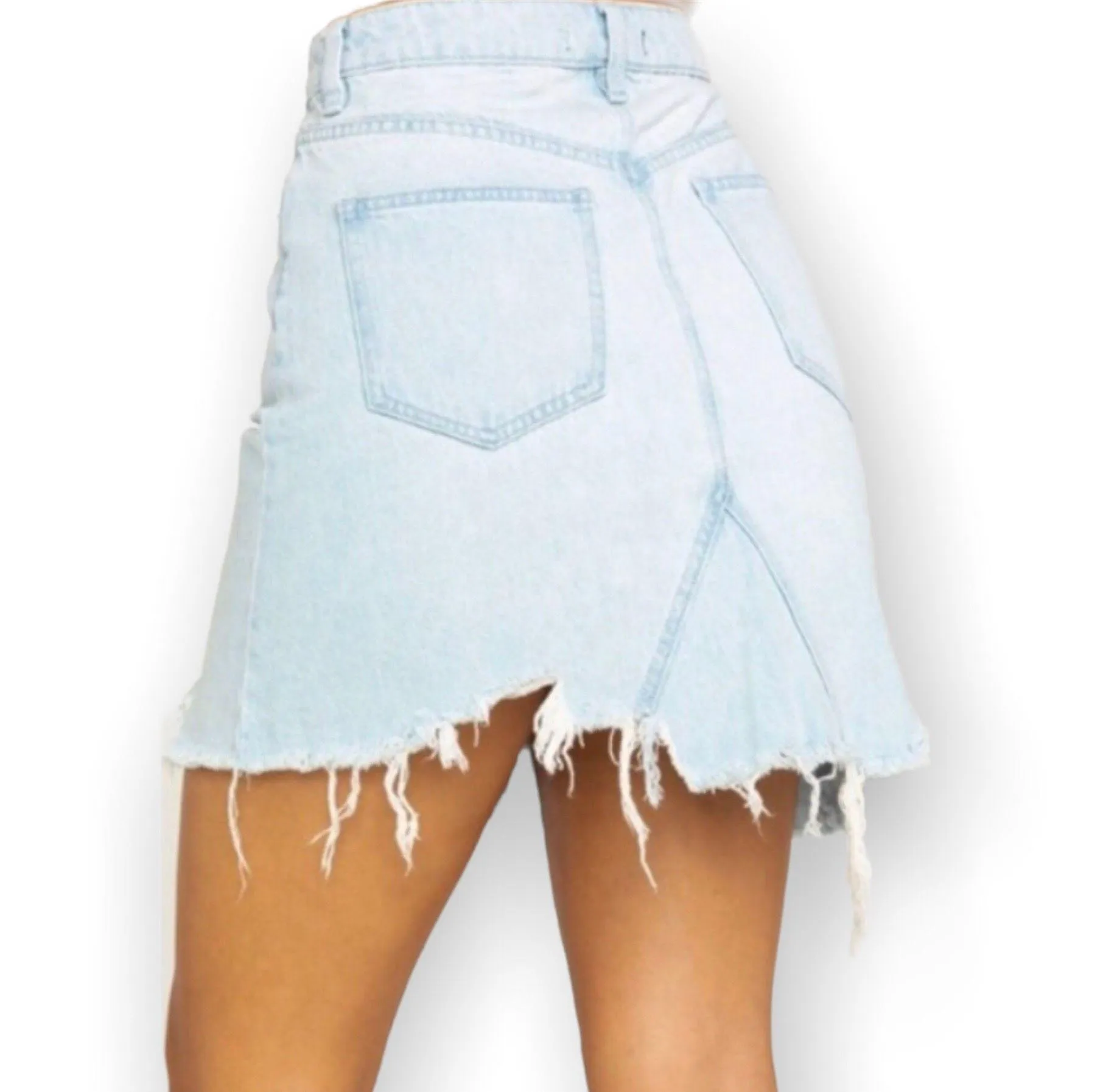 We The Free Going Rouge Denim Skirt Size 26 - Image 2