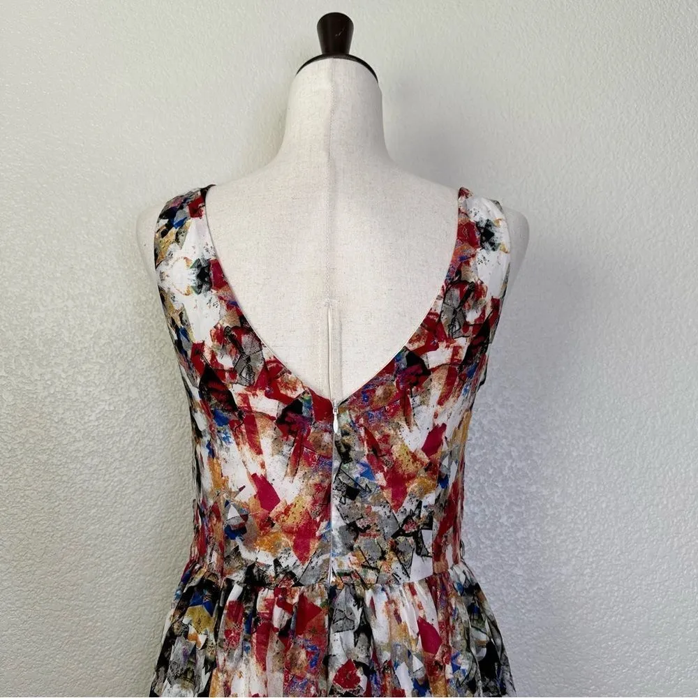 2XTREMZ Colorful Pattern Sleeveless Maxi Dress Red - Image 7