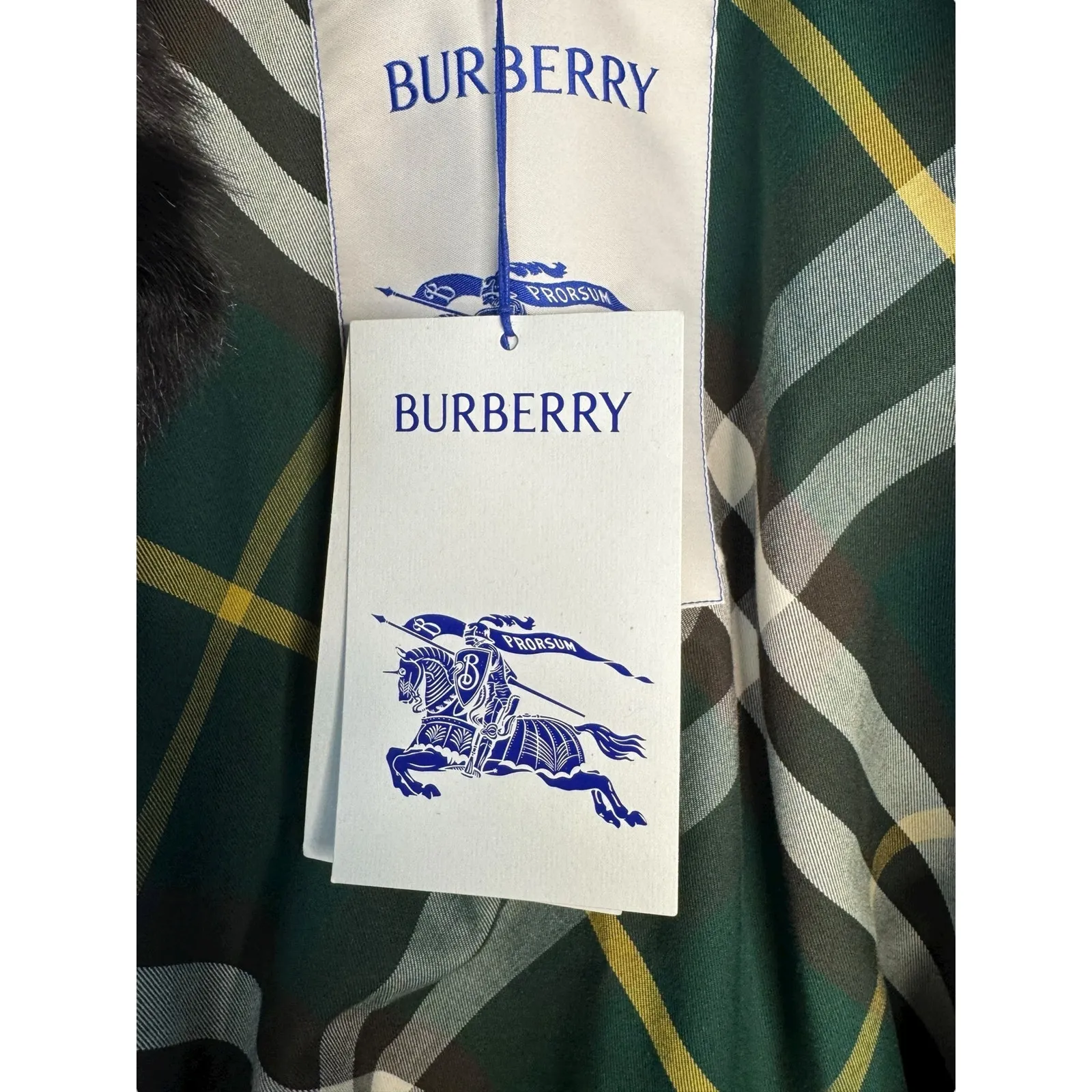 Burberry NWT Kennington Oversized Trench Coat w/Faux Fur Trim in Black Size 12 - Image 7