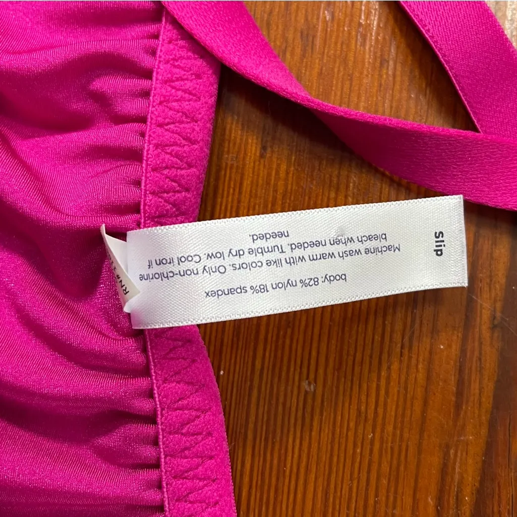 Cacique Cowl Neck Adjustable Strap Slip Dress Nightgown Hot Pink Sz 14/16 💚🍄 - Image 7