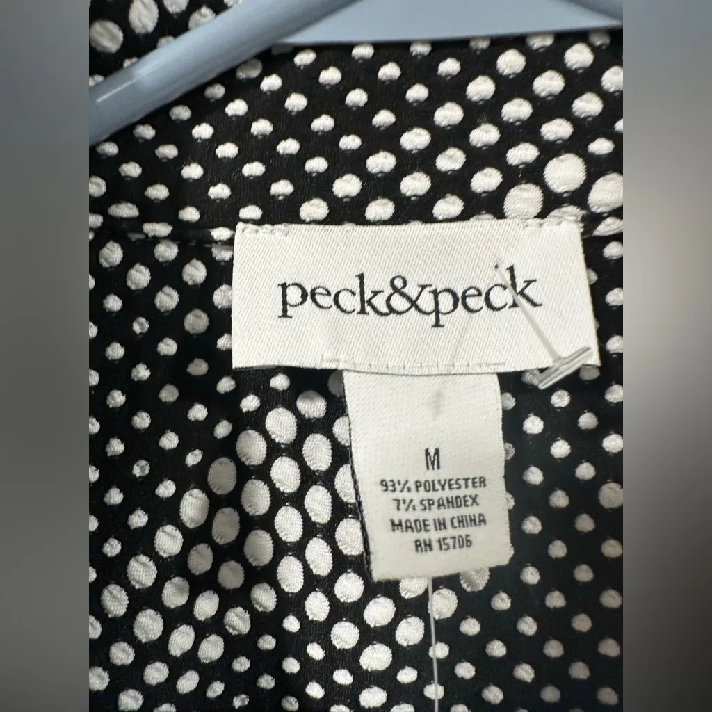 NWT Peck & Peck Weekend Linen Pintuck Zip Up - Image 5