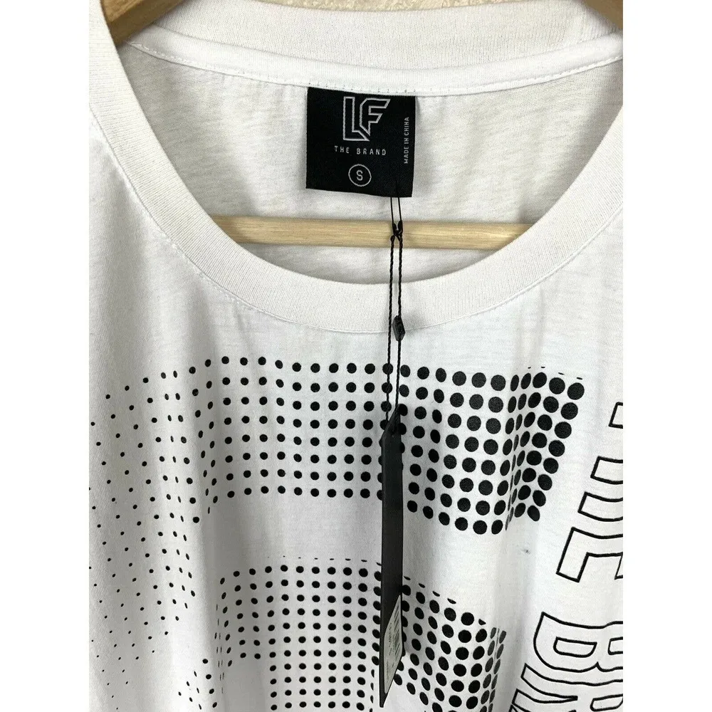 LF The Brand Size Small White Short Sleeve Tee Oversized - Image 2