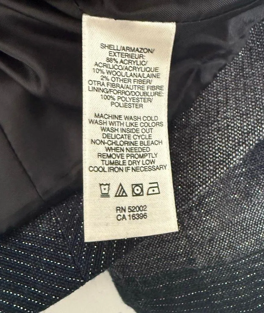 DKNY Jeans Women’s Small Gray Black Jacket Blazer - Image 3