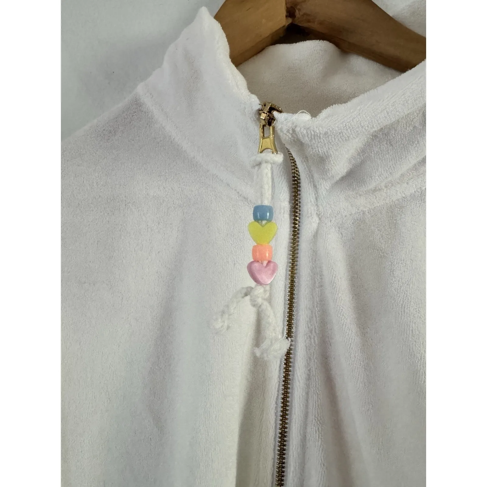 NWD Stoney Clover Target White Terry Pullover 1/2 Zip Sweatshirt Size 1X - Image 3