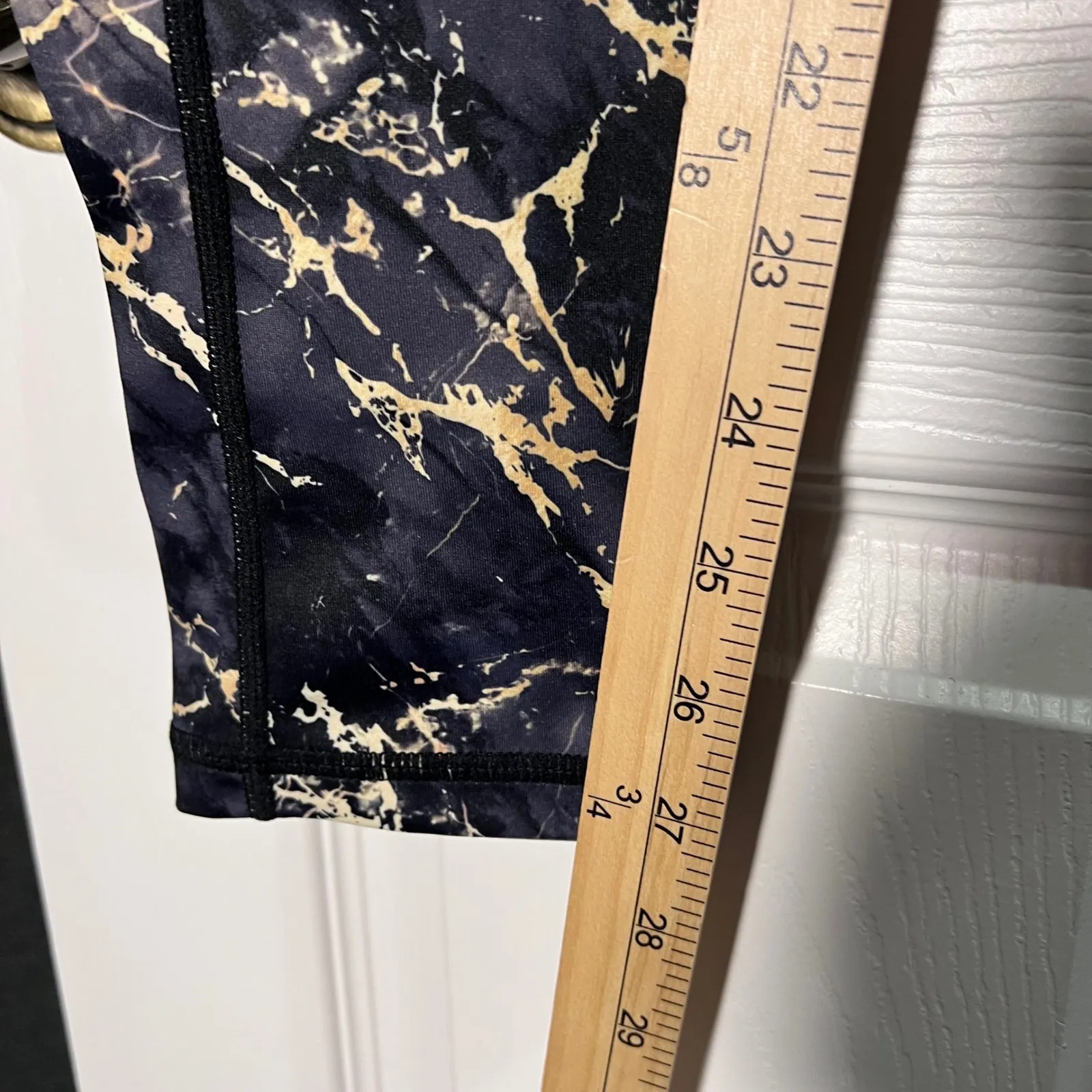 Constantly Varied Gear CVG Leggings Women Large Marble Print Workout Squat proof Black - Image 4