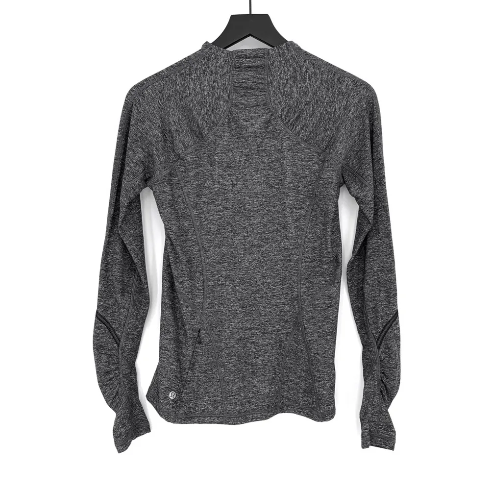LULULEMON Warm It Up Long Sleeve Heathered Black 6 - Image 5