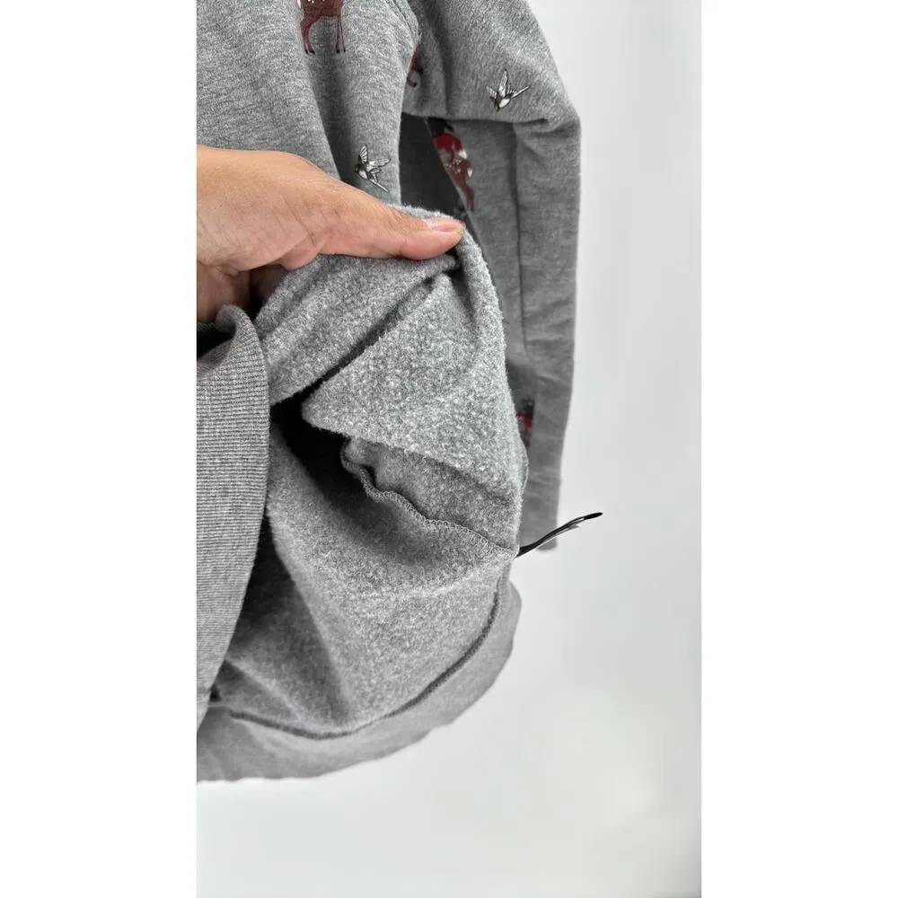 Torrid Christmas Gray Pullover Sweatshirt fall animal Novelty Print Crewneck 2x - Image 5