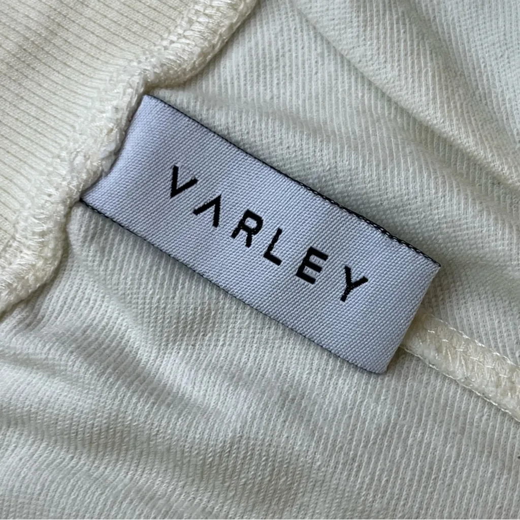 Varley Women SZ Small Cream Jersey Knit Pant Pull-On Drawstring Stretch *FLAWED - Image 2