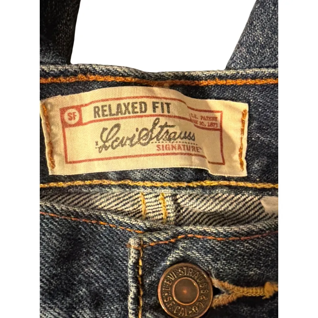 Levi Strauss Womens Relaxed Fit Jeans Blue Denim No Size Tag See Measurements - Image 3