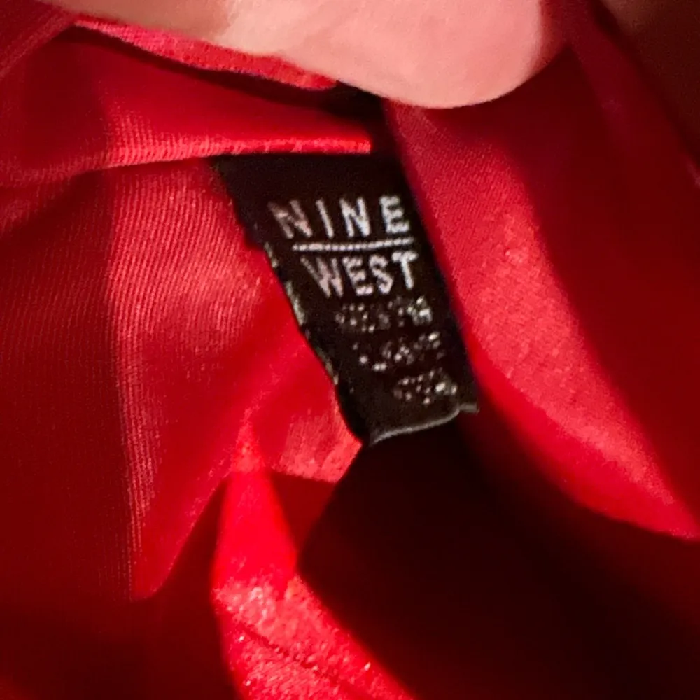 Vintage Leather Nine West Crossbody Bag Purse - Image 7