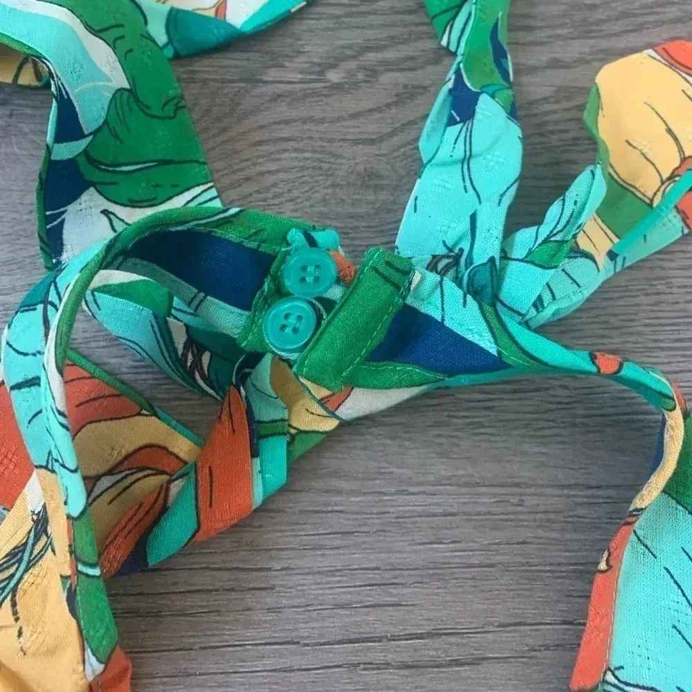 Band of The Free Sleeveless Floral Cropped Halter Top - Size‎ S - Green - NWT - Image 8