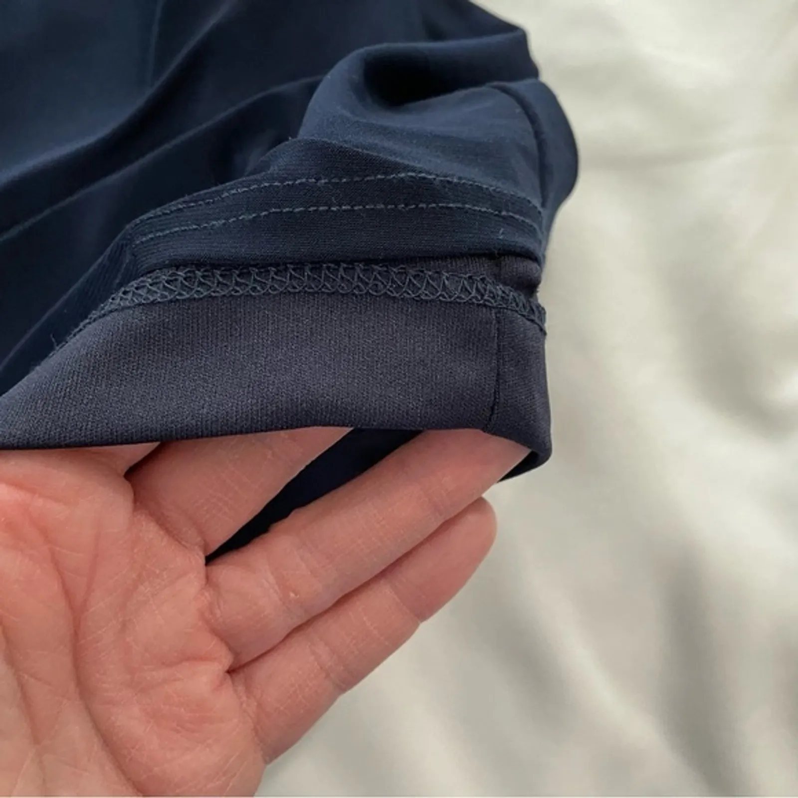 NWT Betsy & Adam Scarf Drape Dress Size 6 Cocktail Navy Blue Sequin Choker - Image 7