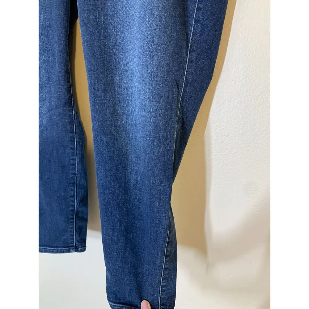 Torrid Bombshell Skinny Dark Wash Blue Jeans Womens Sz 26R Elastic Waist Stretch - Image 4