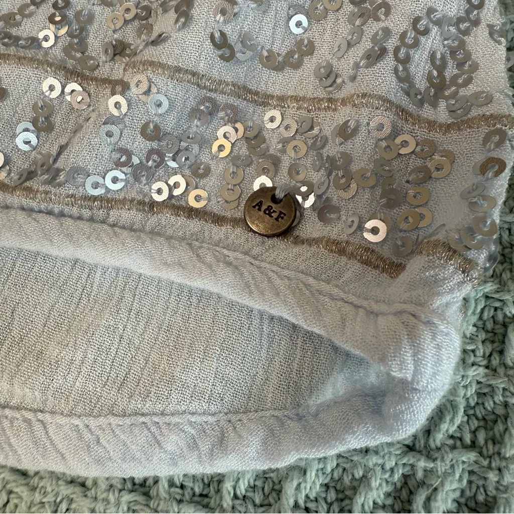 Vintage Abercrombie & Fitch Y2K Tank Going Out Top Womens Medium Sequin Shirt - Image 2