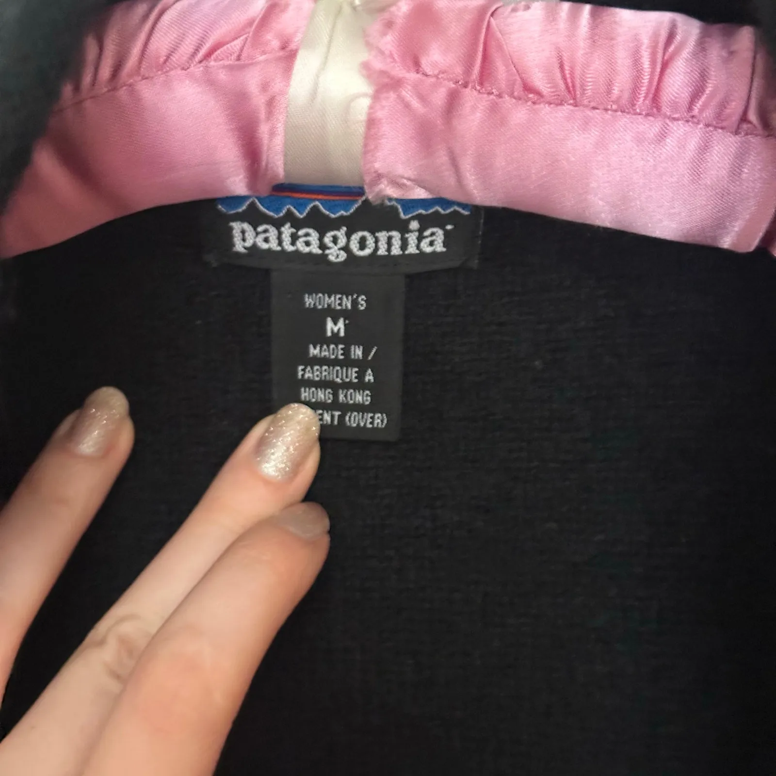 Patagonia Womens M Black 100% Wool Boucle Full Zip Jacket Knit Sweater Cozy Fall - Image 5