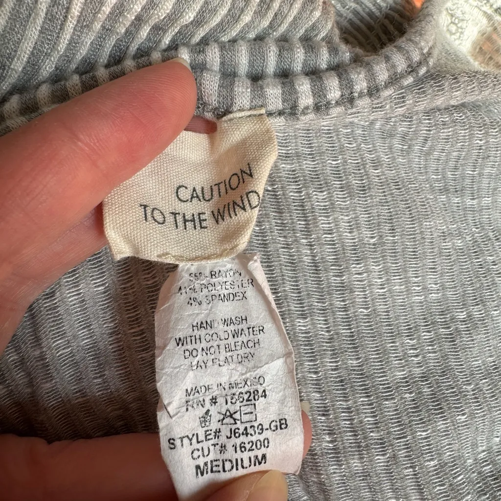 Caution‎ to the Wind striped jumpsuit size M women’s - Image 3