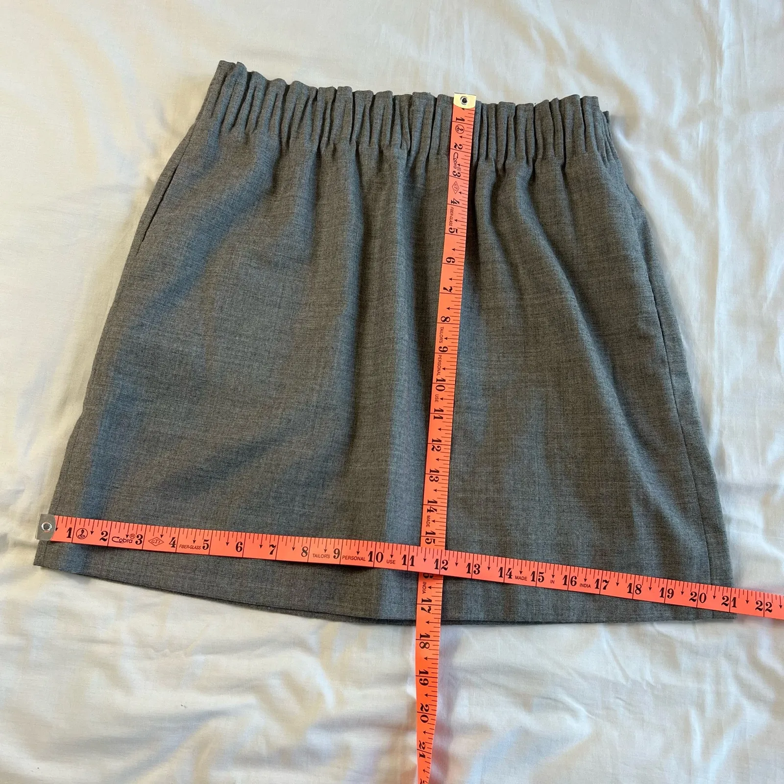 J.Crew Women's 6 Wool Blend Gray Business Casual Skirt Stretch Waist - Image 4