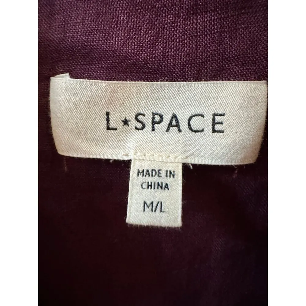 L*Space Capistrano Tunic M/L Color: Merlot $220.00 retail price (new) Red Size M - Image 3