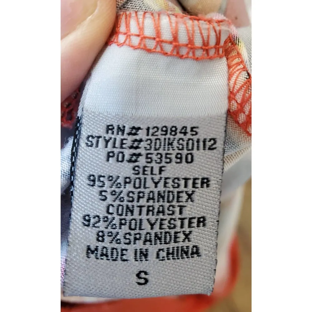 Bailey Blue Women Multicolor Polyester V-Neck Short Sleeve Long Maxi Dress Small - Image 10