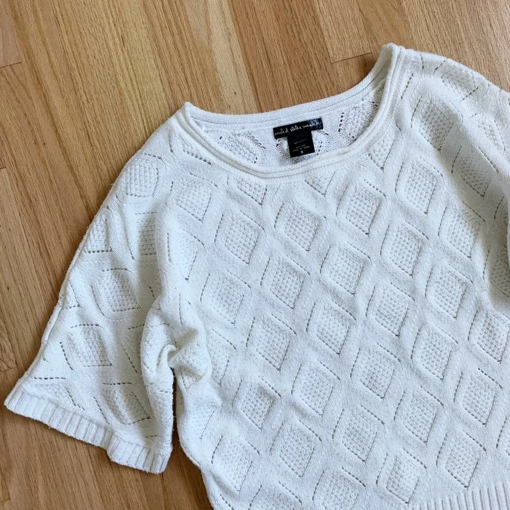 United States Sweaters Cozy White Knit Sweater - Image 2